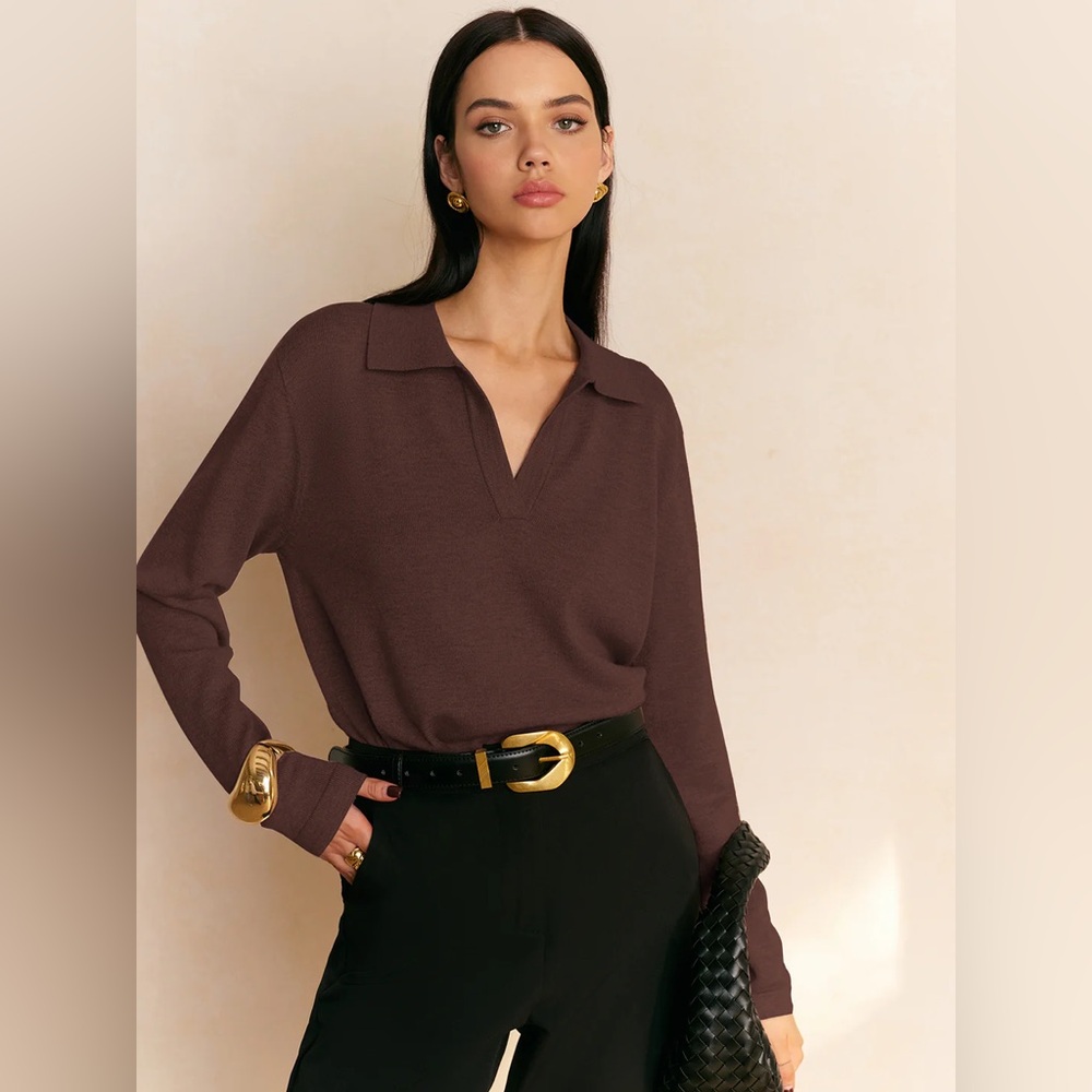 COMMENSE Leisure Collared Pullover Sweater - size XLarge